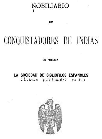 Nobilario de Conquistadores de Indias