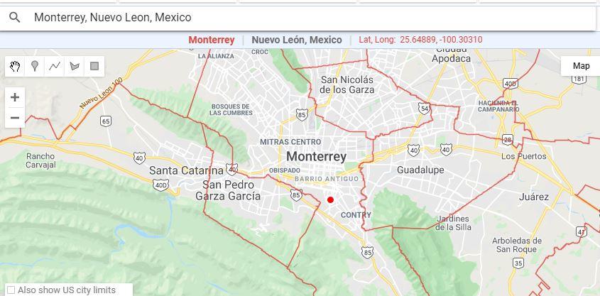 Municipalities around Monterrey
