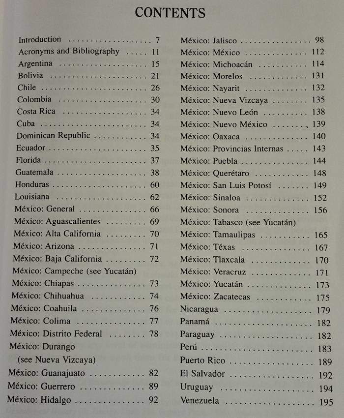 Index to Census Records for Latin America and the Hispanic United States