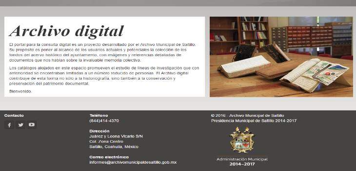 The Municipal Archive of Saltillo, Coahuila is Now Online